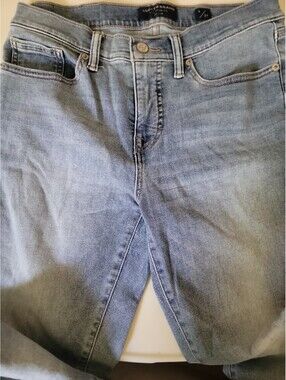Lucky Brand Ava Jeans Womens 8 29 Mid Rise Crop Skinny Blue Stretch Denim